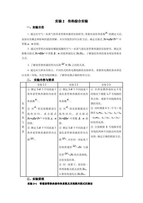 传热综合实验报告示例