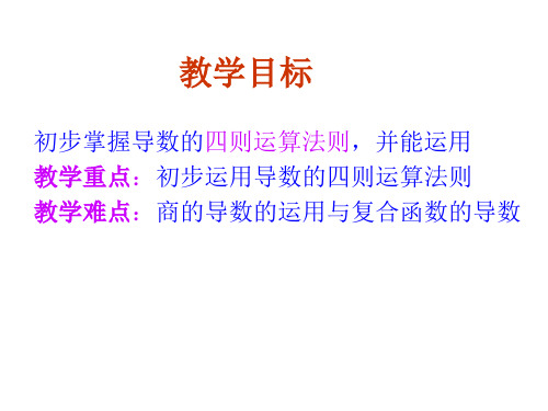 122基本初等函数的导数公式及导数的运算法则(1)PPT资料25页