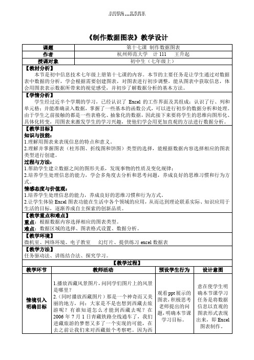 《制作数据图表》教案