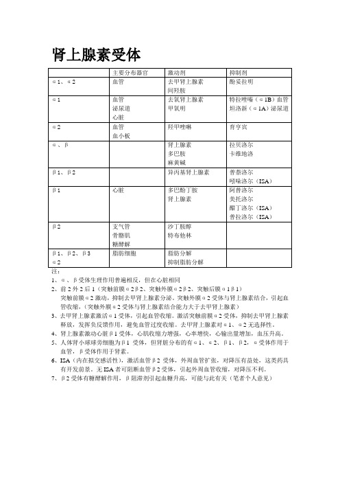 肾上腺素受体