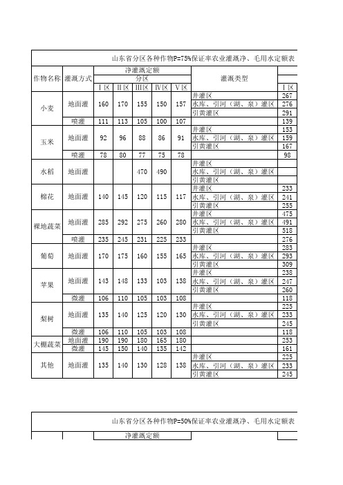 灌水定额