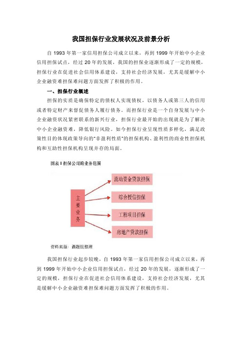 我国担保行业发展状况及前景分析