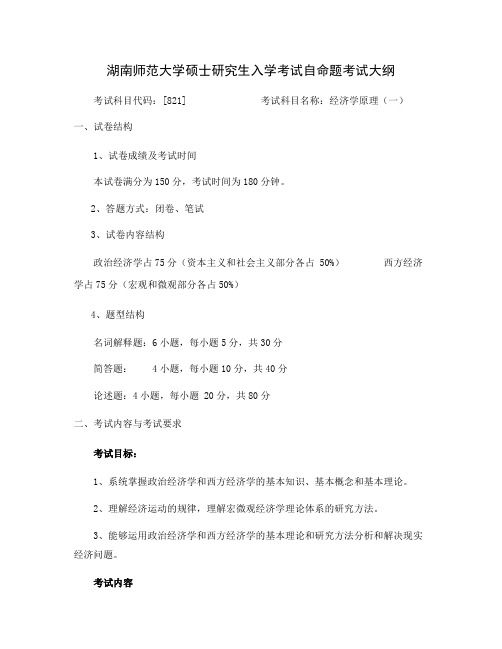 劳动力成为商品的基本条件_整理湖南师范大学硕士研究生入学考试自命题考试大纲