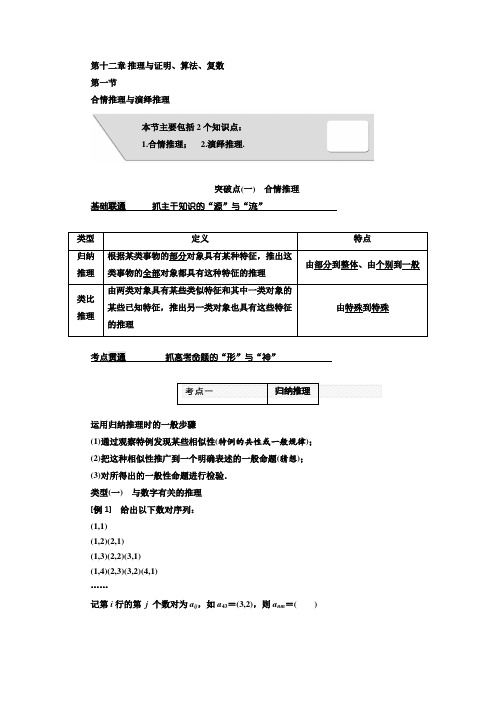 高三数学一轮复习推理与证明、算法、复数知识点突破训练带答案解析