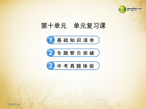 鲁教版初三下册化学10第10单元化学与健康PPT课件(2)