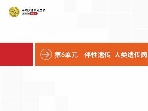 2018高考生物(新课标)一轮复习课件：第6单元 伴性遗传 人类遗传病6-1