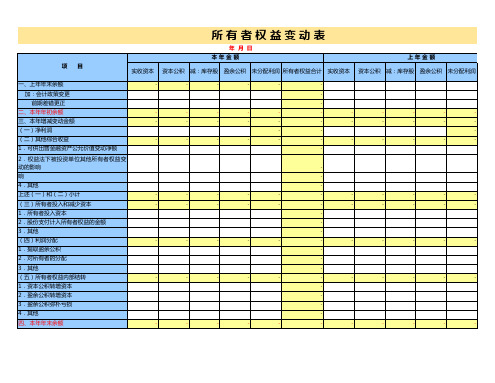 管理用财务报表模板V10