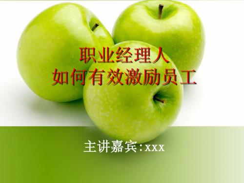 职业经理人如何有效激励员工模板