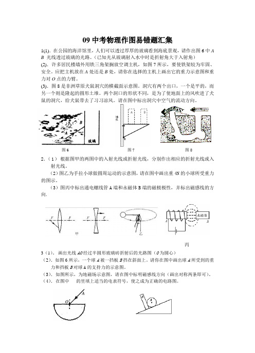 中考物理作图易错题汇集