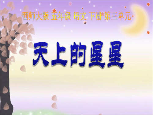 西师大版小学五年级语文下册第11课《天上的星星》PPT课件