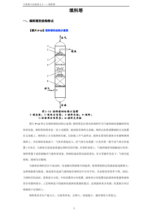 填料塔的结构特点