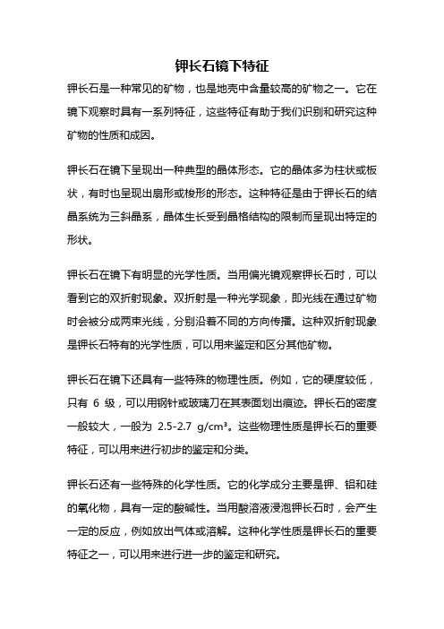 钾长石镜下特征