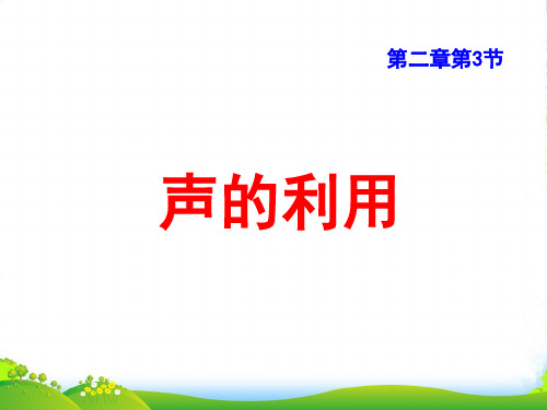 人教版八年级物理上册课件 第二章第三节 声的利用 (共22张PPT)