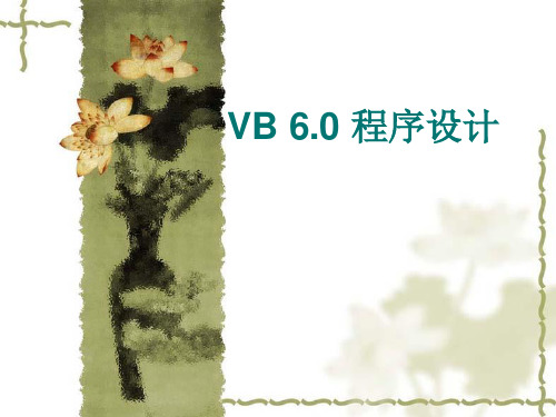 第2章  VB 6.0语言基础