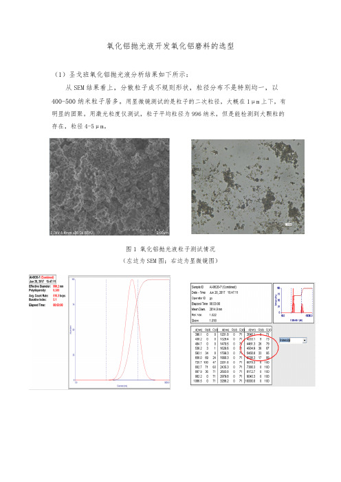 氧化铝抛光磨料的选择情况汇总