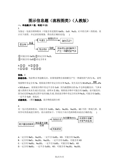 图示信息题(流程图类)(人教版)(含答案)