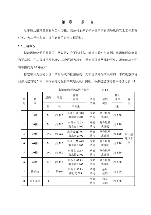 德州平原县地勘报告