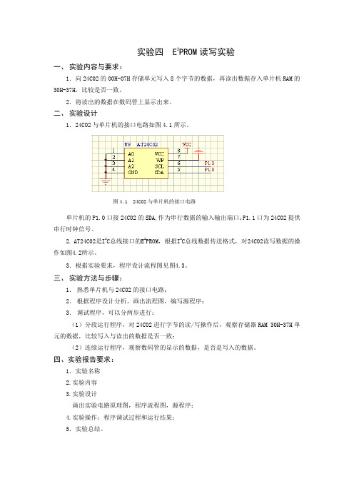 24C02读写实验