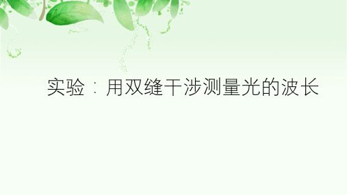 2020人教版高考复习物理：实验：用双缝干涉测量光的波长 (共60张PPT)