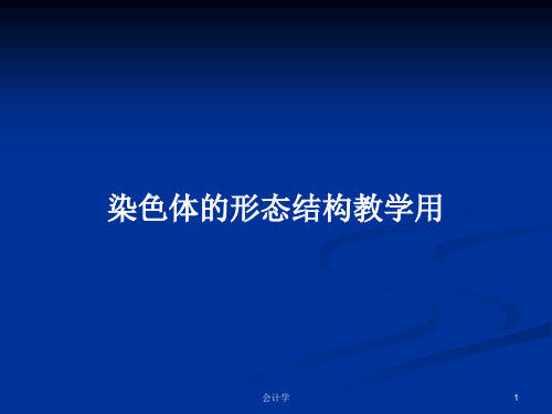 染色体的形态结构教学用PPT学习教案