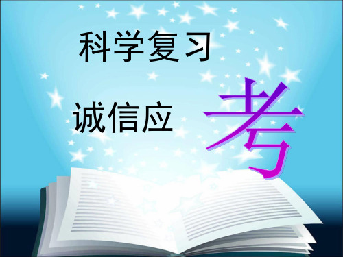 主题班会课件：科学复习 诚信应考(共20张PPT)