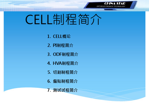 Cell制程介绍