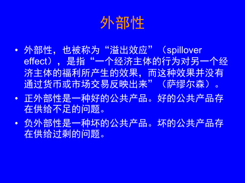 经济外部性管理学及财务知识分析