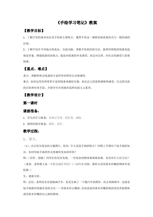 《手绘学习笔记》教案2