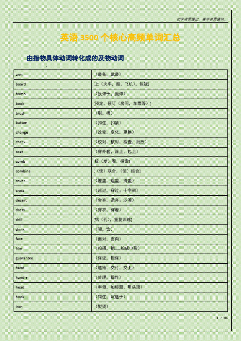 3500个核心高频单词汇总