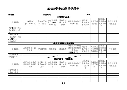 变电站巡视卡