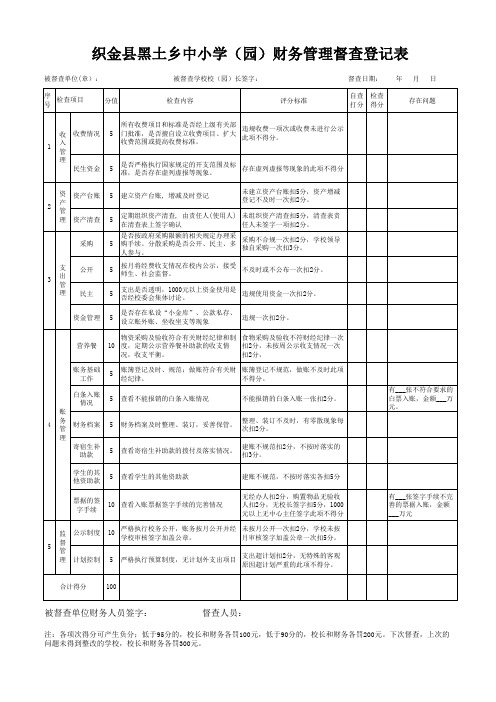 学校财务督查表(非常实用)