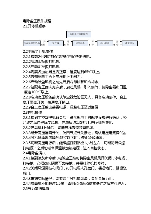 电除尘器等操作规程