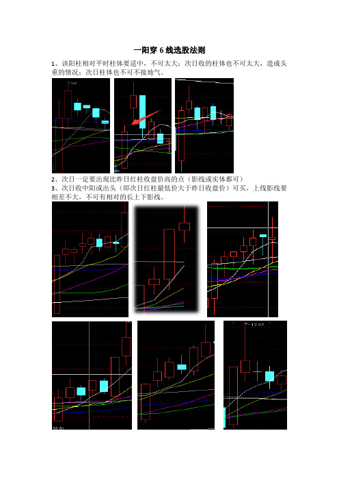 股票选股技巧：一阳穿6线选股法则