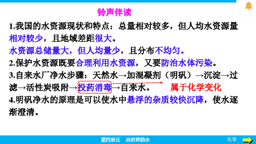4.1 第2课时 水资源及其利用(二) 课件 (共23张PPT) 化学人教版九年级上册