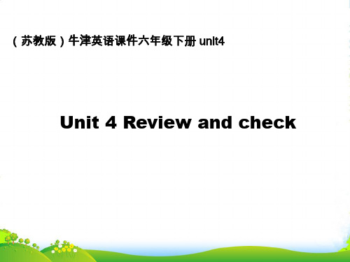 六年级英语下册 6B unit4(1)课件 苏教牛津版