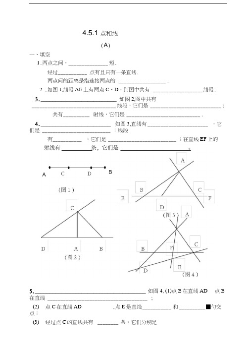 七年级数学点和线练习题