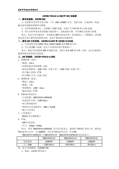 icetek-vc5416-a-usbpp-edu 实验箱 一`教学实验箱icetek-edu