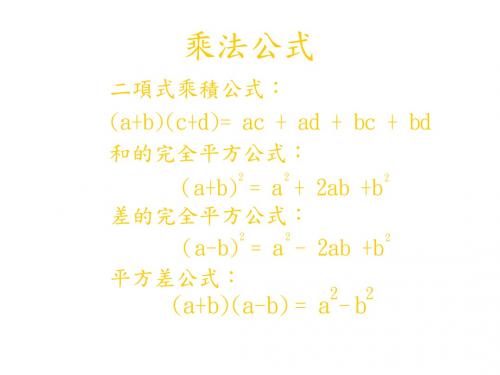 八年级数学乘法公式3