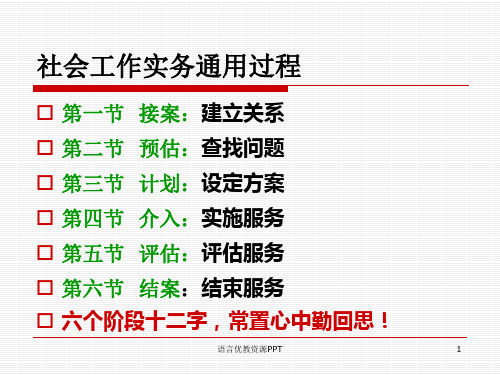 1社会工作 实务——  社会工作实务通用过程