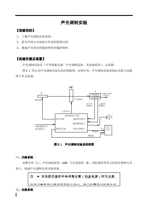 声光调制实验