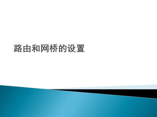 WindowsServer2012网络服务器配置与管理 路由和网桥的设置