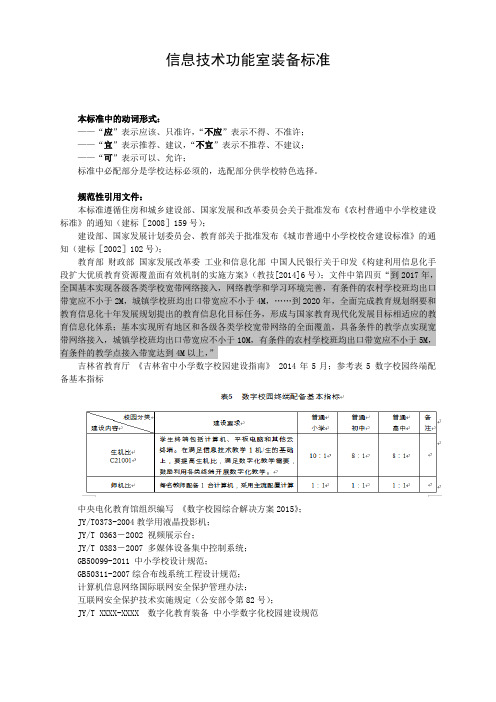 吉林省义务教育学校教育技术装备标准(试行)