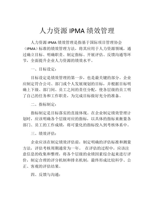 人力资源IPMA绩效管理