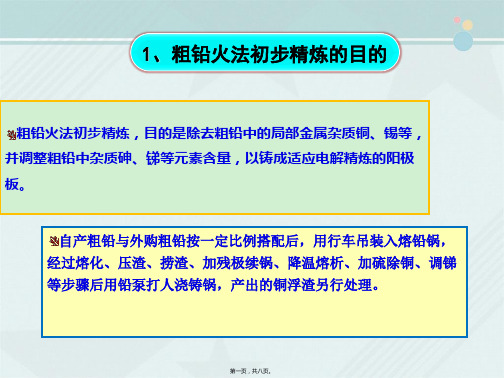 有色冶金技术专业《火法初步精炼工艺控制》