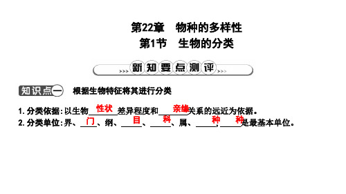 新北师大版八下生物课件   生物的分类