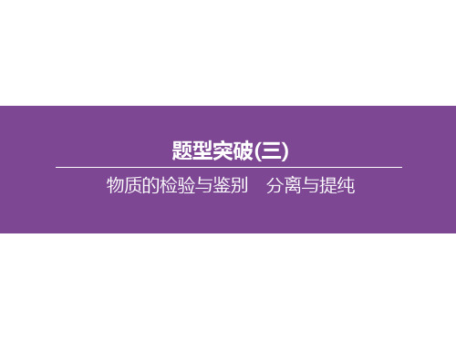 人教版中考化学总复习题型突破物质的检验与鉴别分离与提纯课件