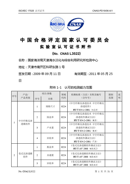 水处理设备标准编号汇总