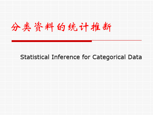 医学统计学课件-卡方检验