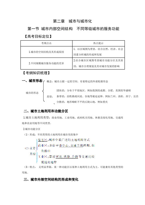 2011版地理一轮精品复习学案城与城化必修2全套