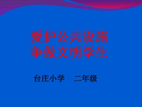 爱护公共设施主题班会课件15